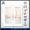 Fangda Double Swing Fiberglass Door Decorated with Frosted Glass